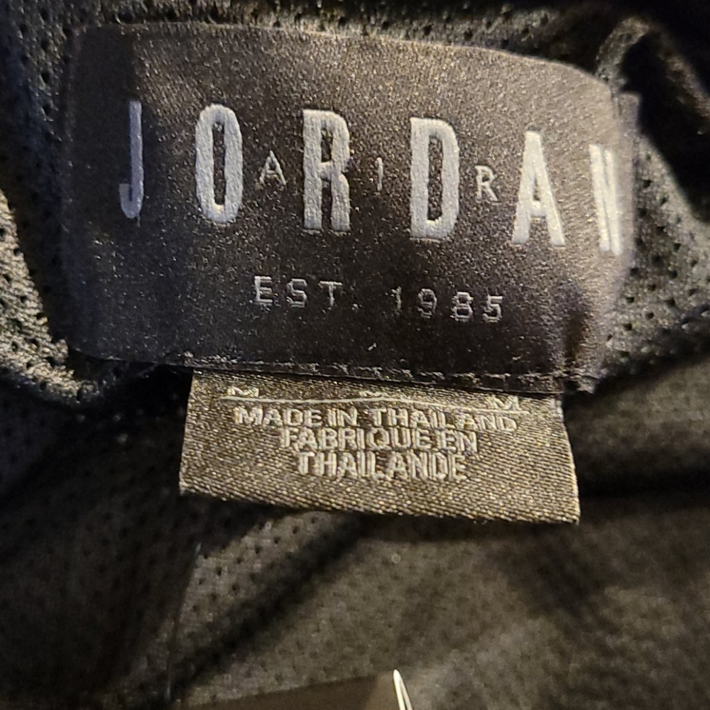 Jordan NIKE Dry Woven Short Sleeve Hot Jacket Men's Medium Black 2 hand pockets - Picture 12 of 14